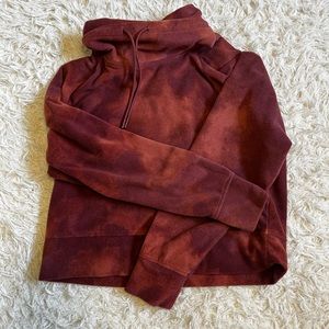 Cropped cozy tie die jacket